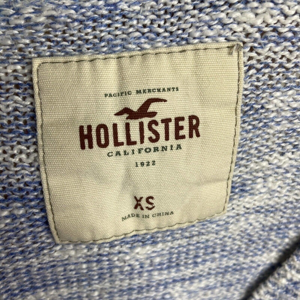 Hollister Blue Space Dyed Button Pocketed Cardigan Sweater Sz XS - Picture 7 of 7